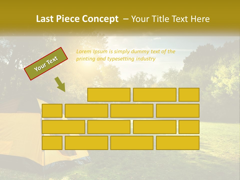 A Yellow Tent In The Middle Of A Field PowerPoint Template