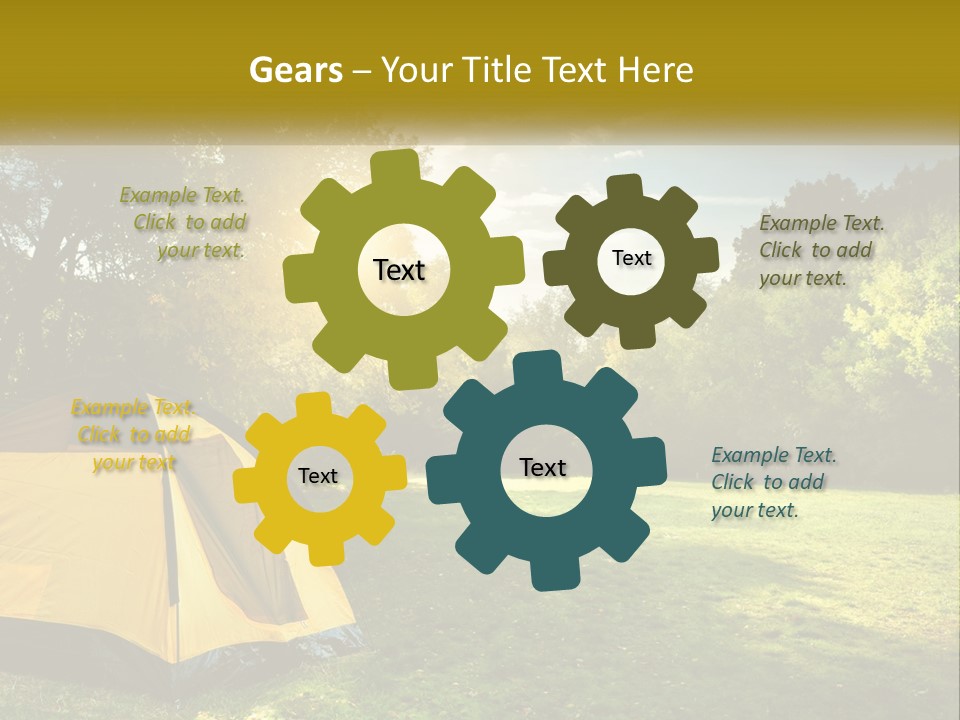 A Yellow Tent In The Middle Of A Field PowerPoint Template