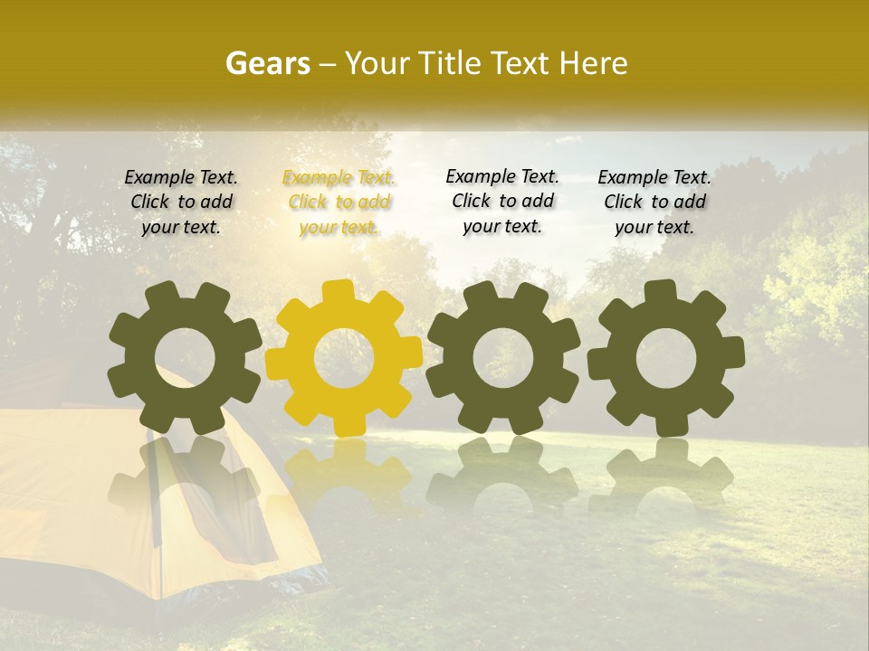 A Yellow Tent In The Middle Of A Field PowerPoint Template