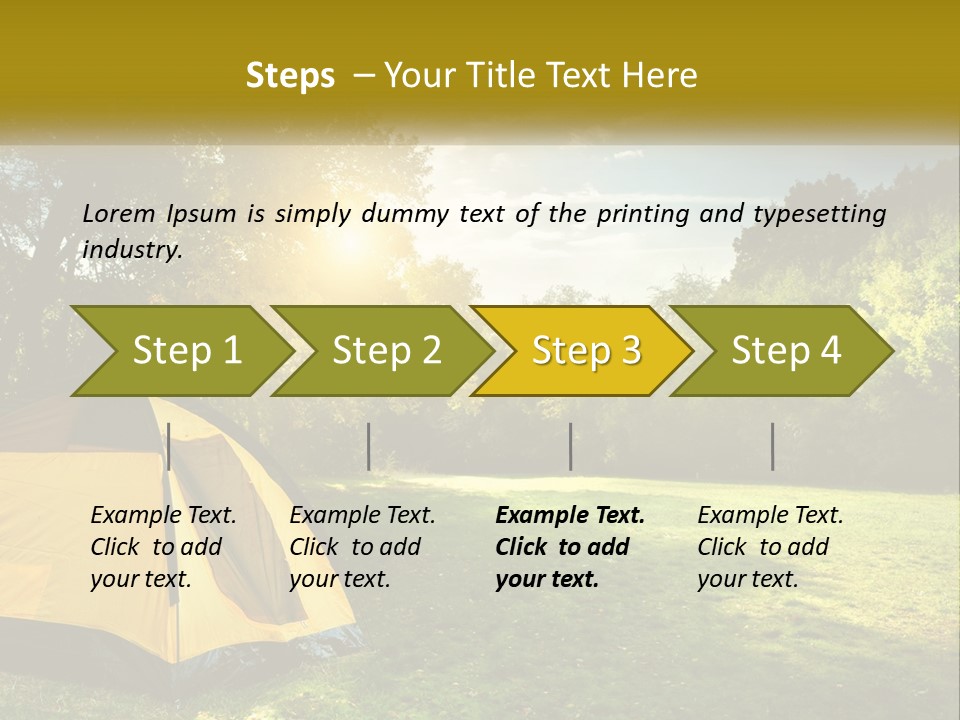 A Yellow Tent In The Middle Of A Field PowerPoint Template