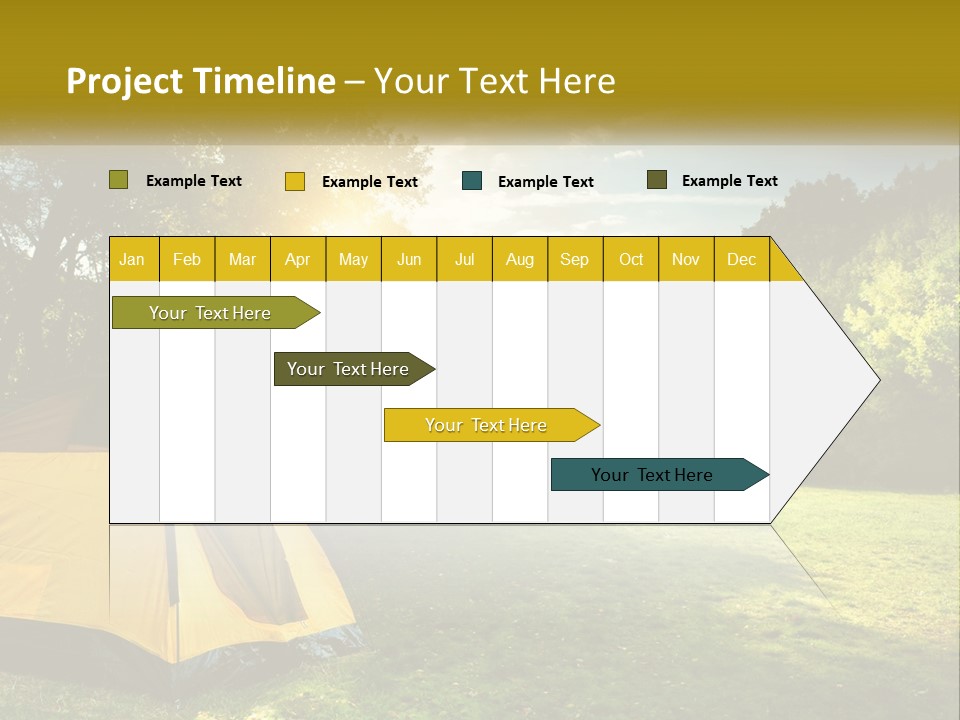 A Yellow Tent In The Middle Of A Field PowerPoint Template