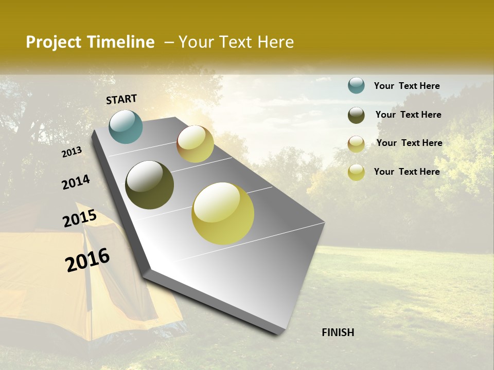 A Yellow Tent In The Middle Of A Field PowerPoint Template