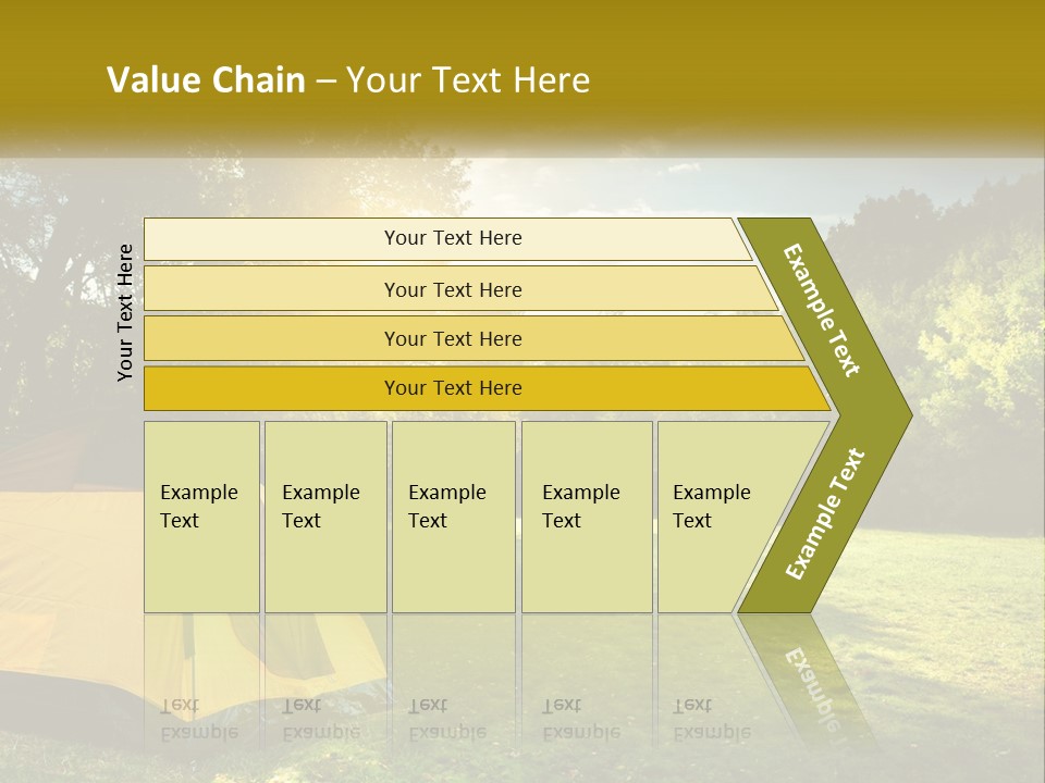 A Yellow Tent In The Middle Of A Field PowerPoint Template