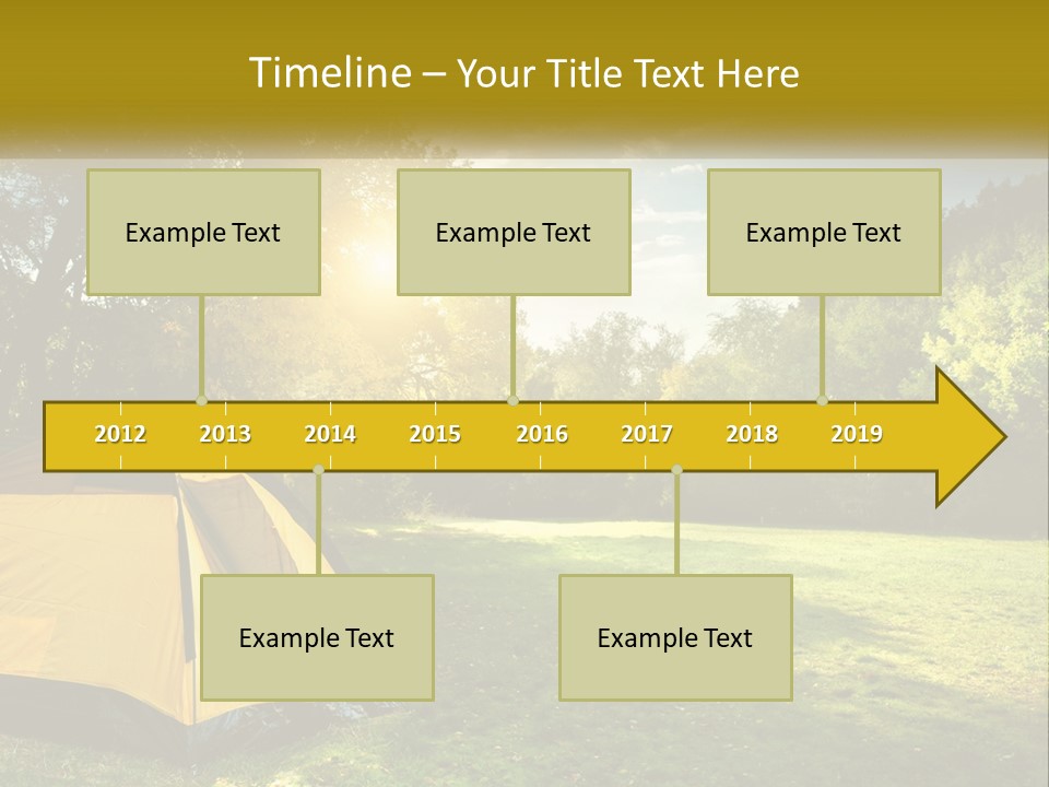 A Yellow Tent In The Middle Of A Field PowerPoint Template
