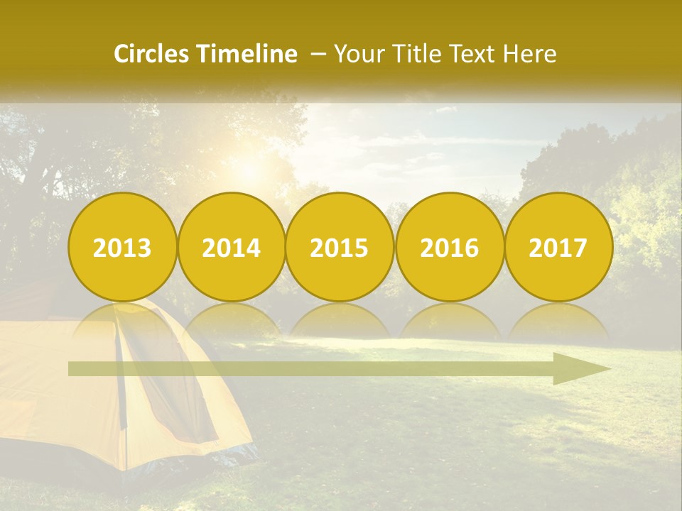 A Yellow Tent In The Middle Of A Field PowerPoint Template