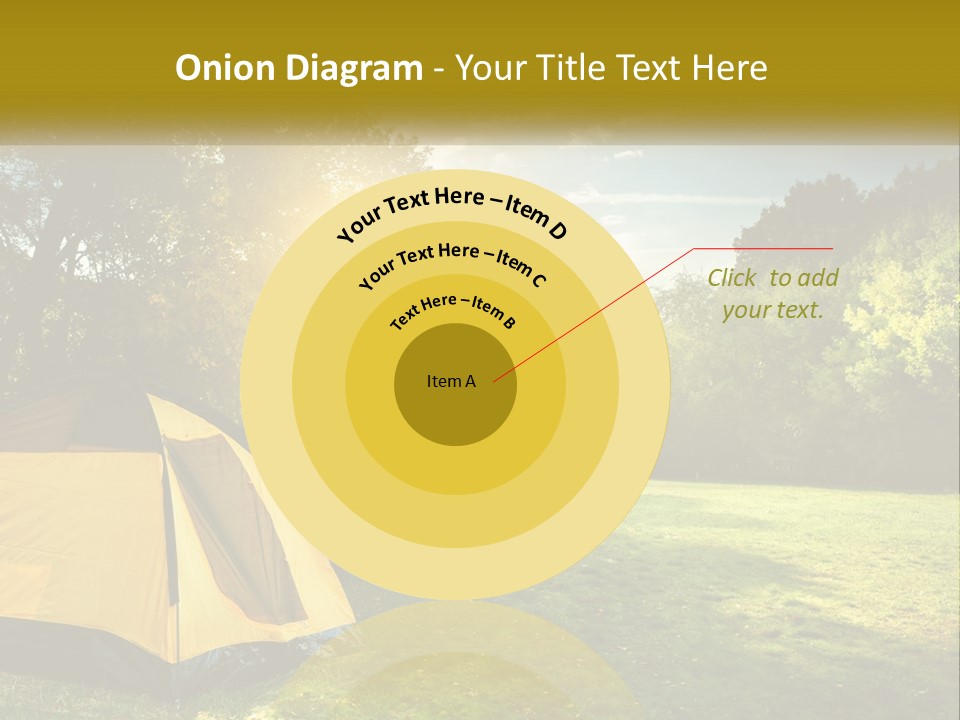 A Yellow Tent In The Middle Of A Field PowerPoint Template