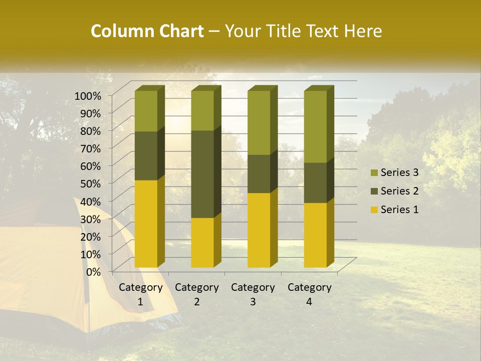 A Yellow Tent In The Middle Of A Field PowerPoint Template