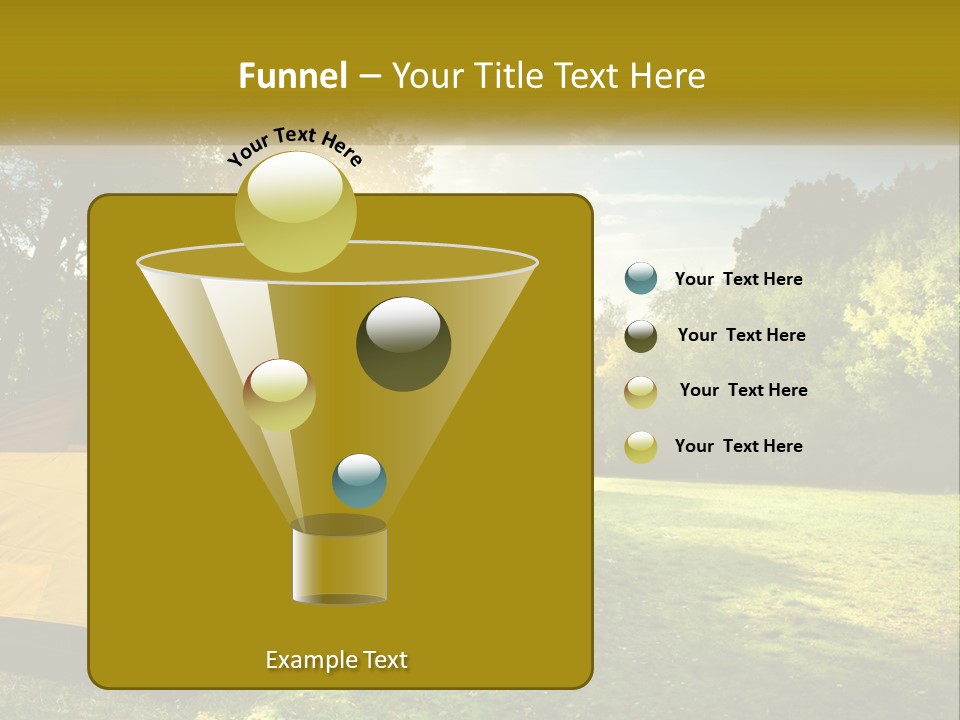 A Yellow Tent In The Middle Of A Field PowerPoint Template