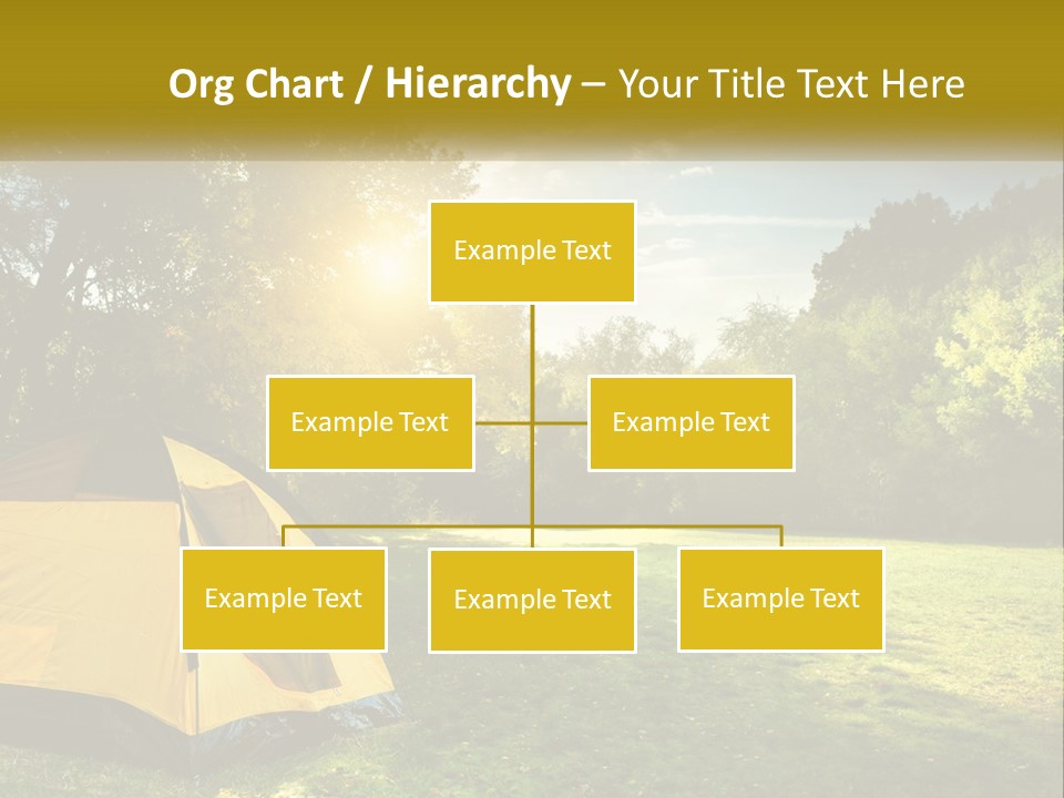A Yellow Tent In The Middle Of A Field PowerPoint Template