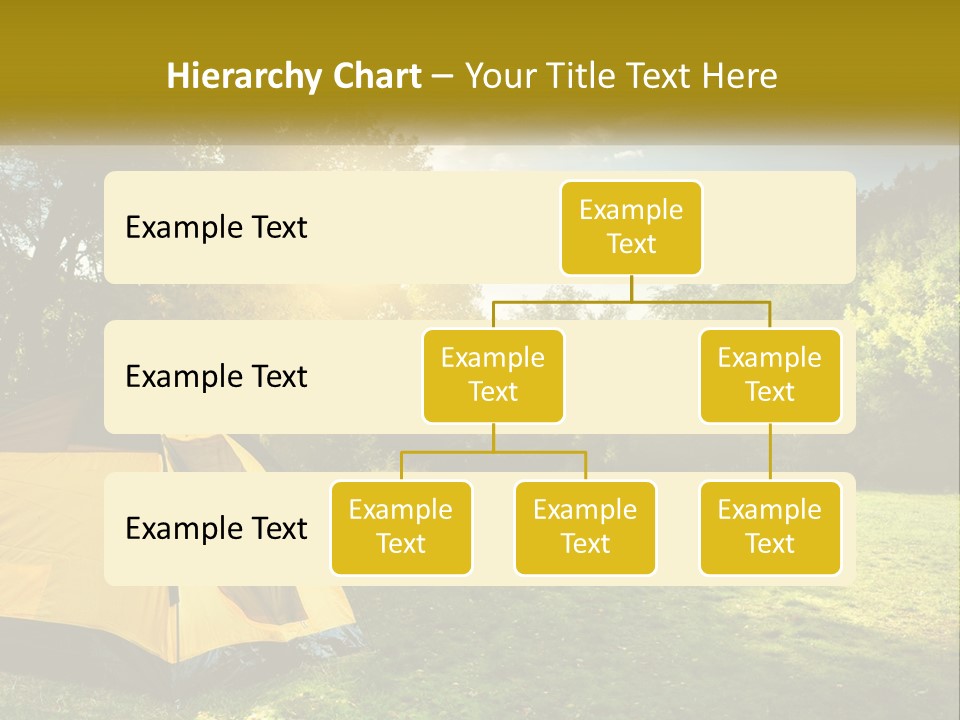 A Yellow Tent In The Middle Of A Field PowerPoint Template
