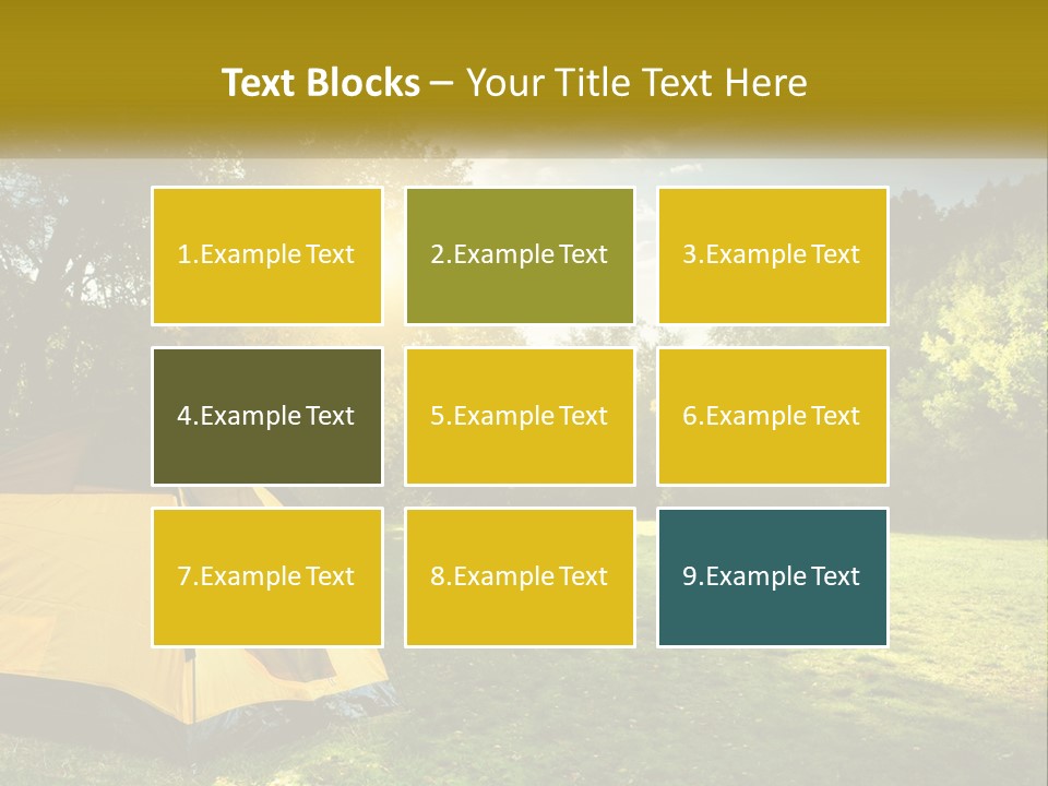 A Yellow Tent In The Middle Of A Field PowerPoint Template