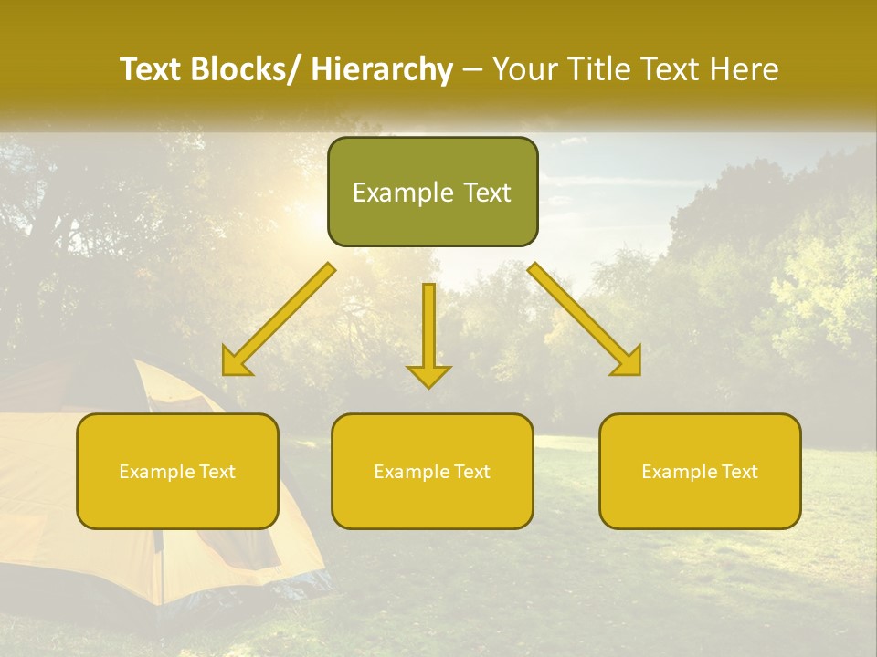 A Yellow Tent In The Middle Of A Field PowerPoint Template
