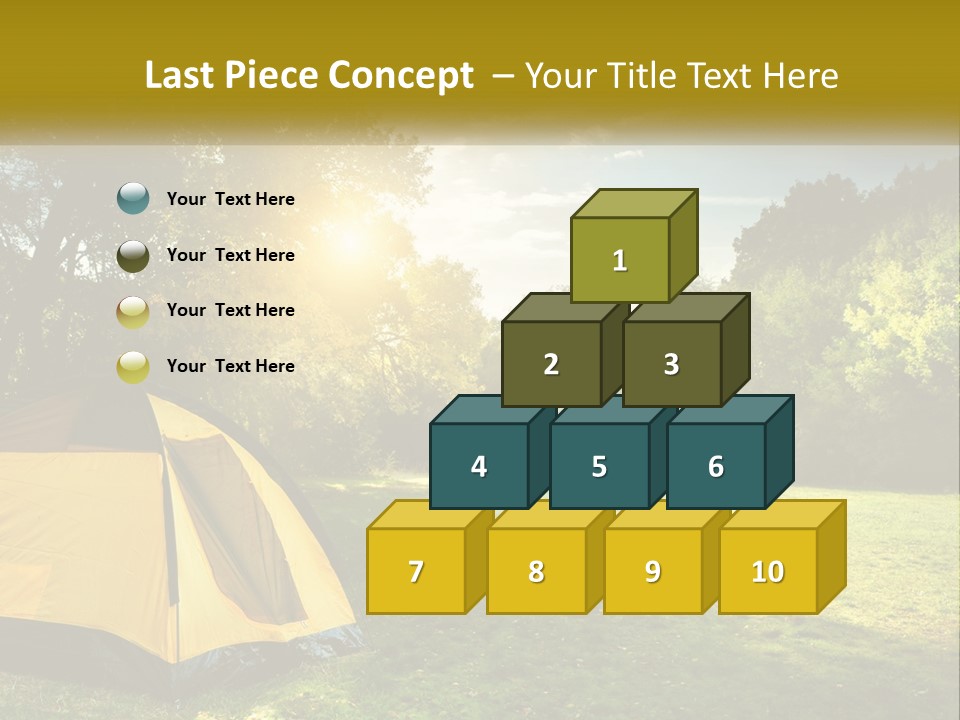 A Yellow Tent In The Middle Of A Field PowerPoint Template