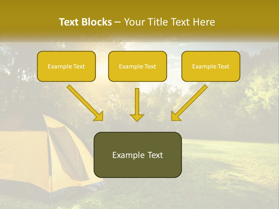 A Yellow Tent In The Middle Of A Field PowerPoint Template