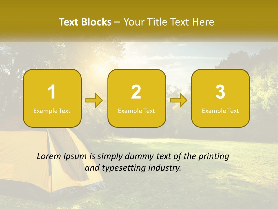 A Yellow Tent In The Middle Of A Field PowerPoint Template
