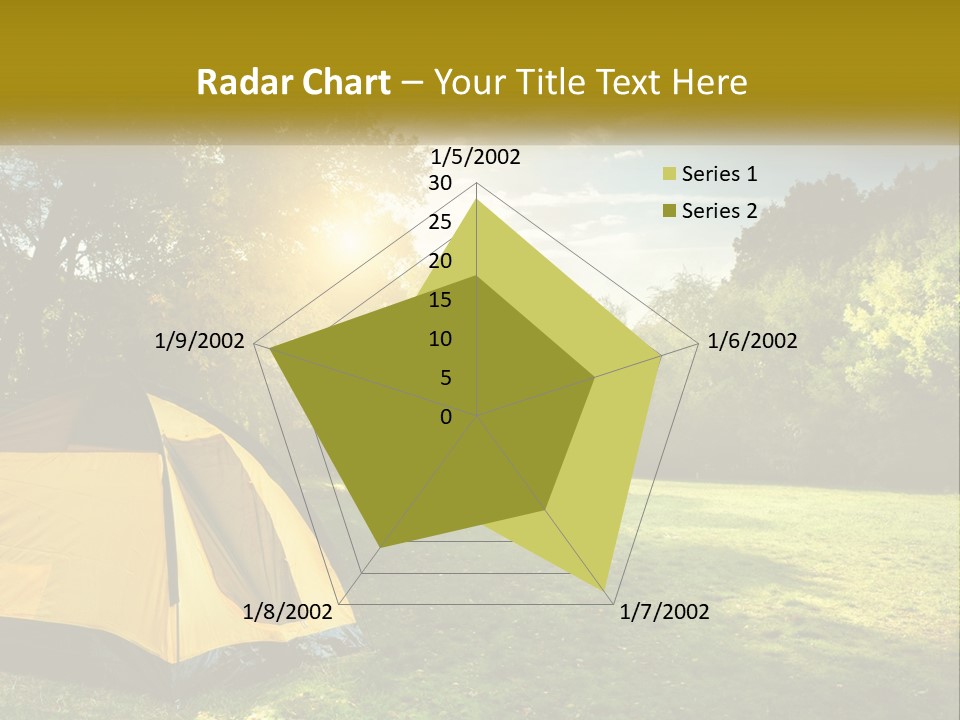 A Yellow Tent In The Middle Of A Field PowerPoint Template