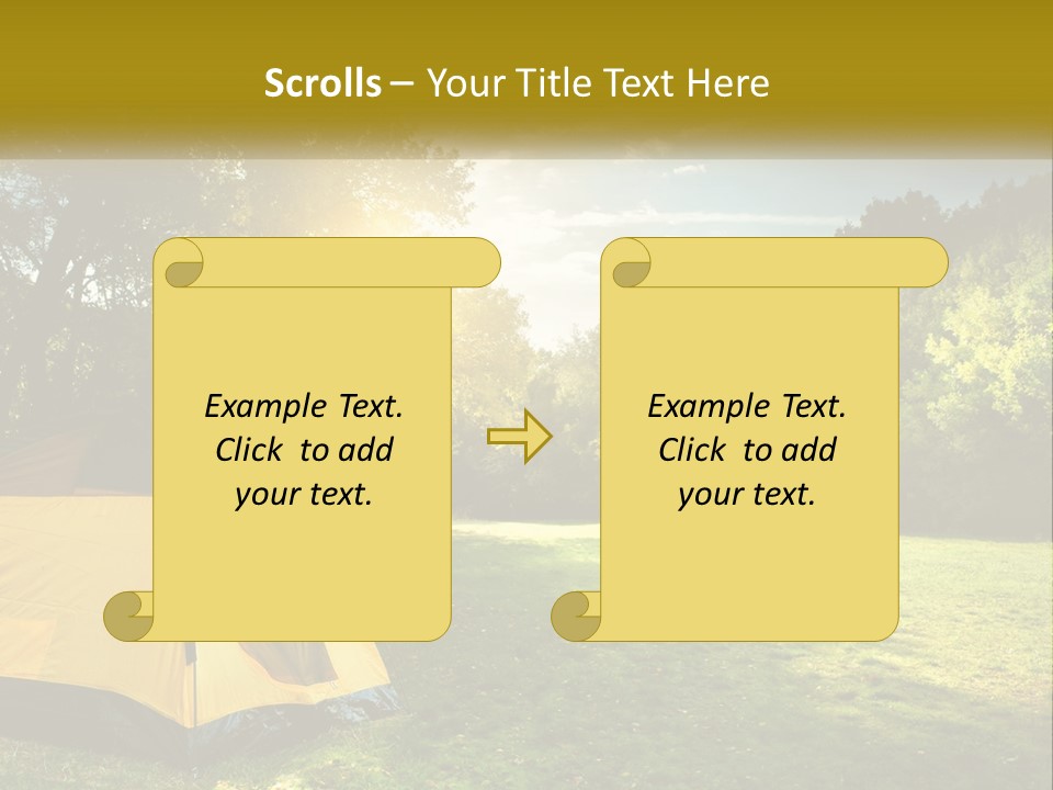 A Yellow Tent In The Middle Of A Field PowerPoint Template