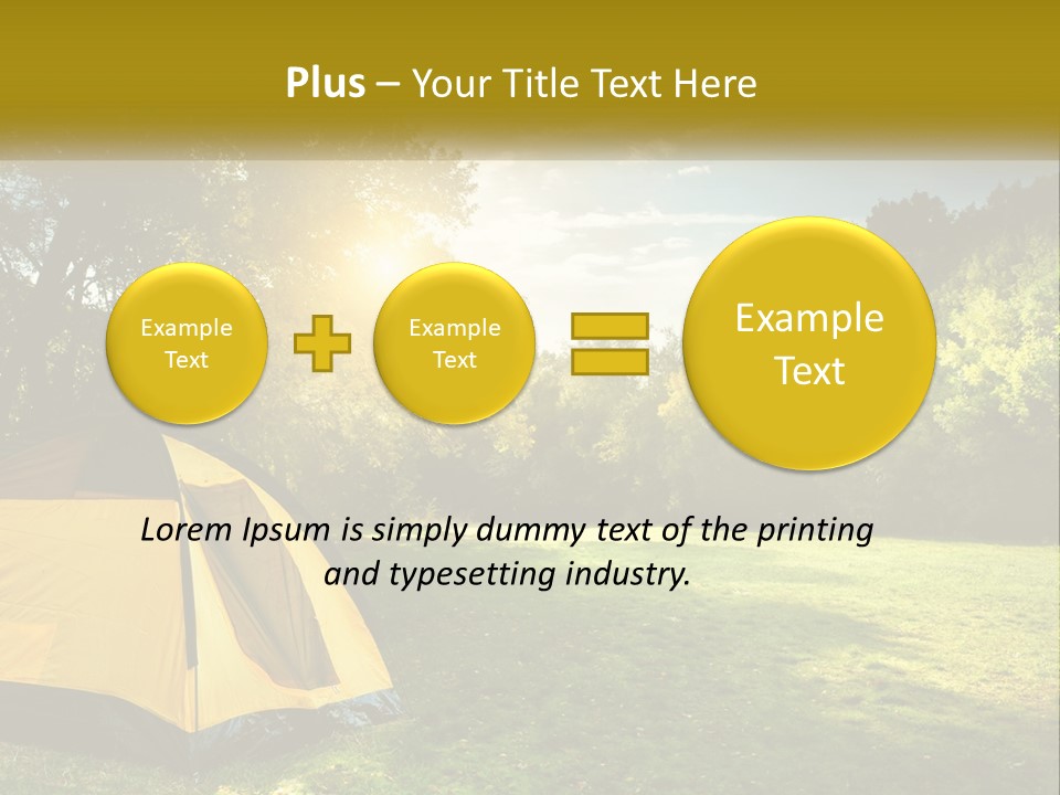 A Yellow Tent In The Middle Of A Field PowerPoint Template