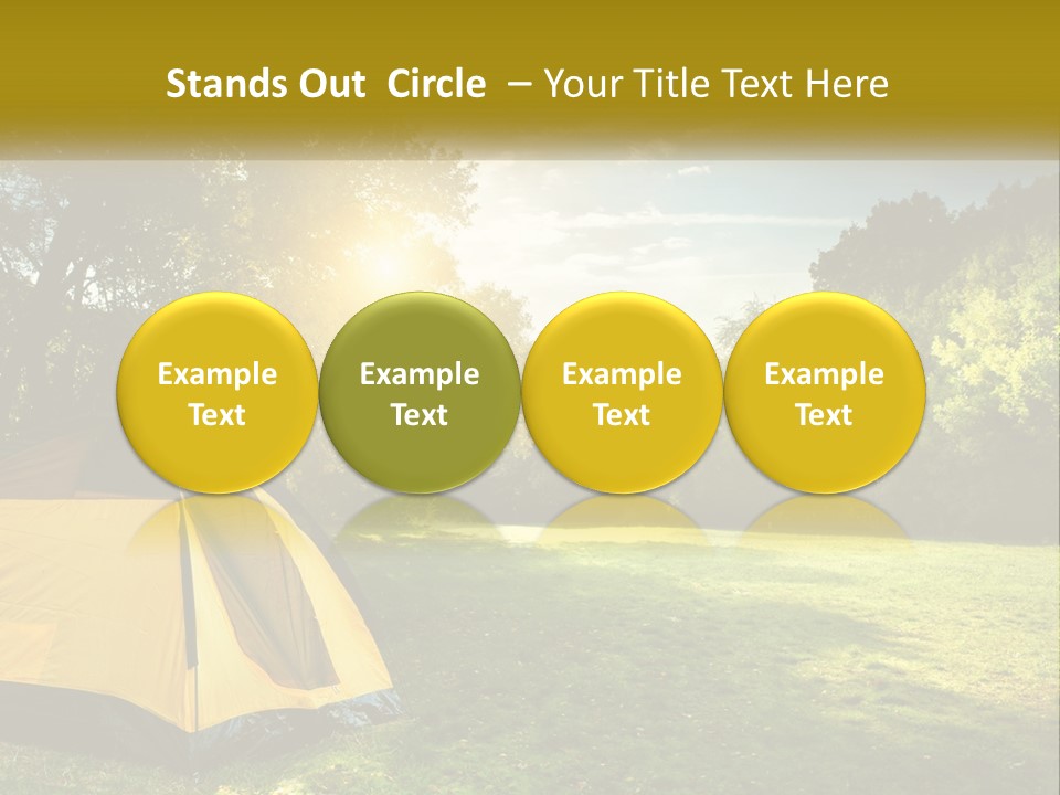 A Yellow Tent In The Middle Of A Field PowerPoint Template