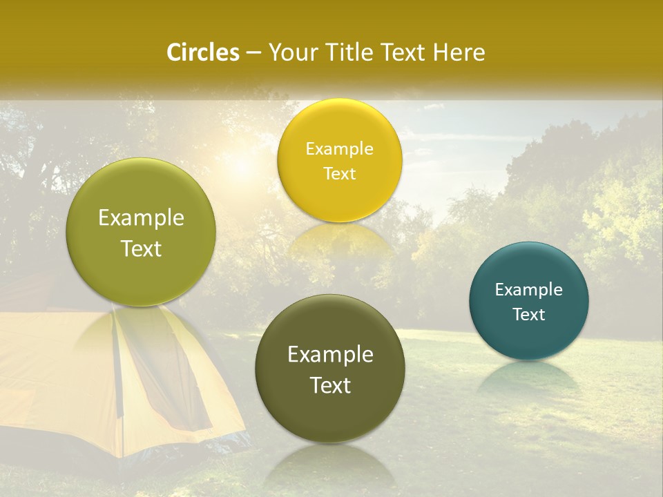 A Yellow Tent In The Middle Of A Field PowerPoint Template