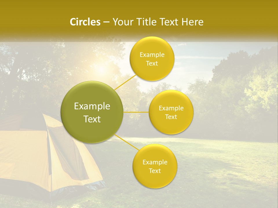A Yellow Tent In The Middle Of A Field PowerPoint Template