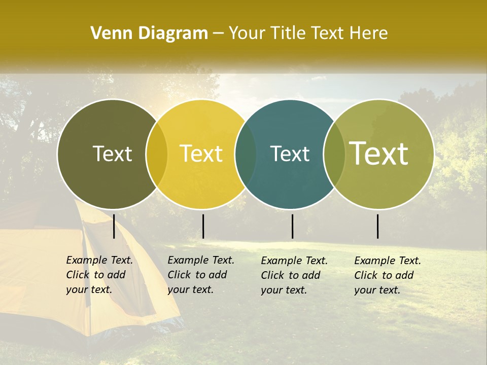 A Yellow Tent In The Middle Of A Field PowerPoint Template
