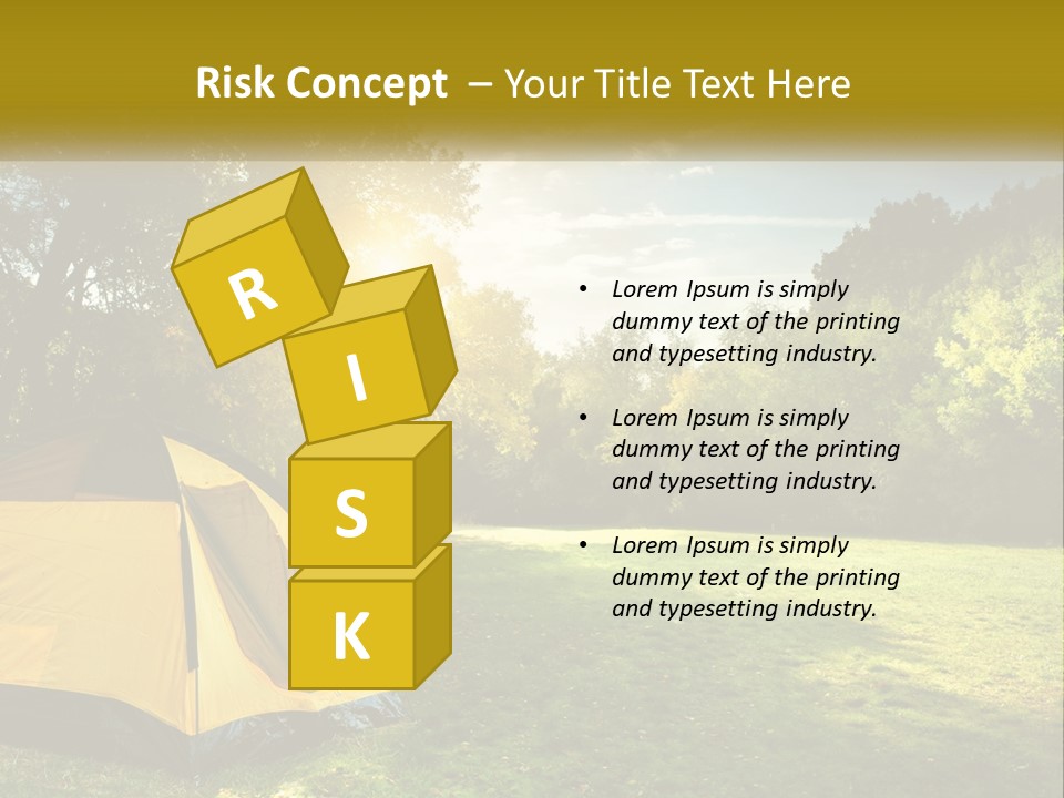 A Yellow Tent In The Middle Of A Field PowerPoint Template