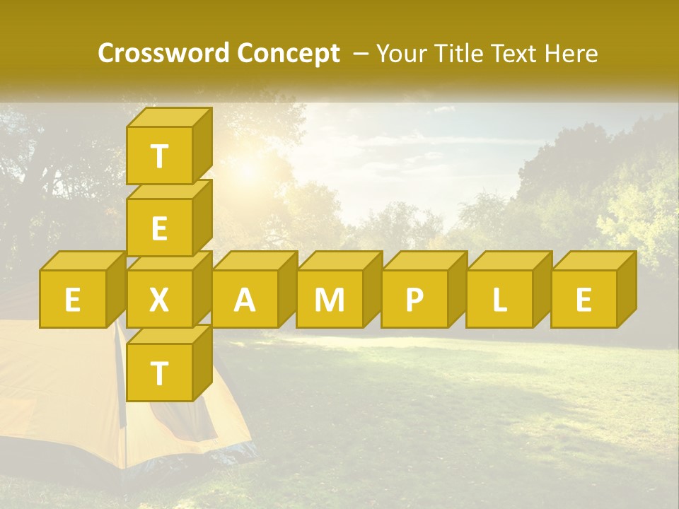 A Yellow Tent In The Middle Of A Field PowerPoint Template