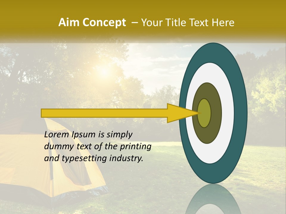 A Yellow Tent In The Middle Of A Field PowerPoint Template
