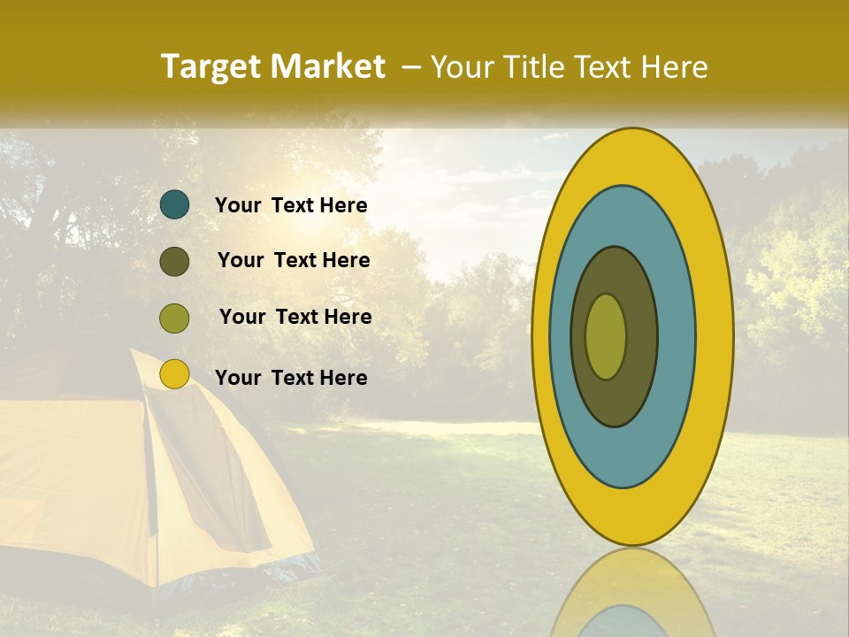 A Yellow Tent In The Middle Of A Field PowerPoint Template