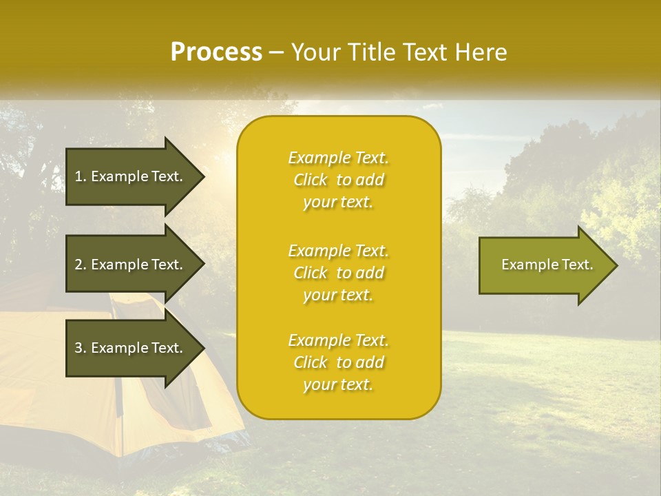 A Yellow Tent In The Middle Of A Field PowerPoint Template