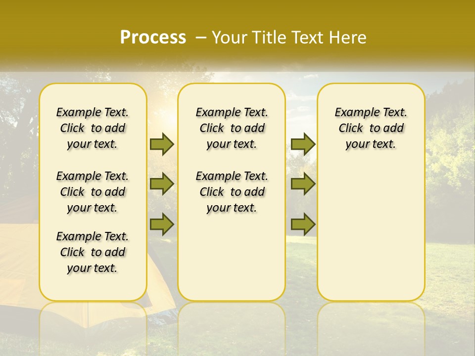 A Yellow Tent In The Middle Of A Field PowerPoint Template