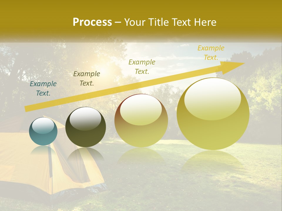 A Yellow Tent In The Middle Of A Field PowerPoint Template