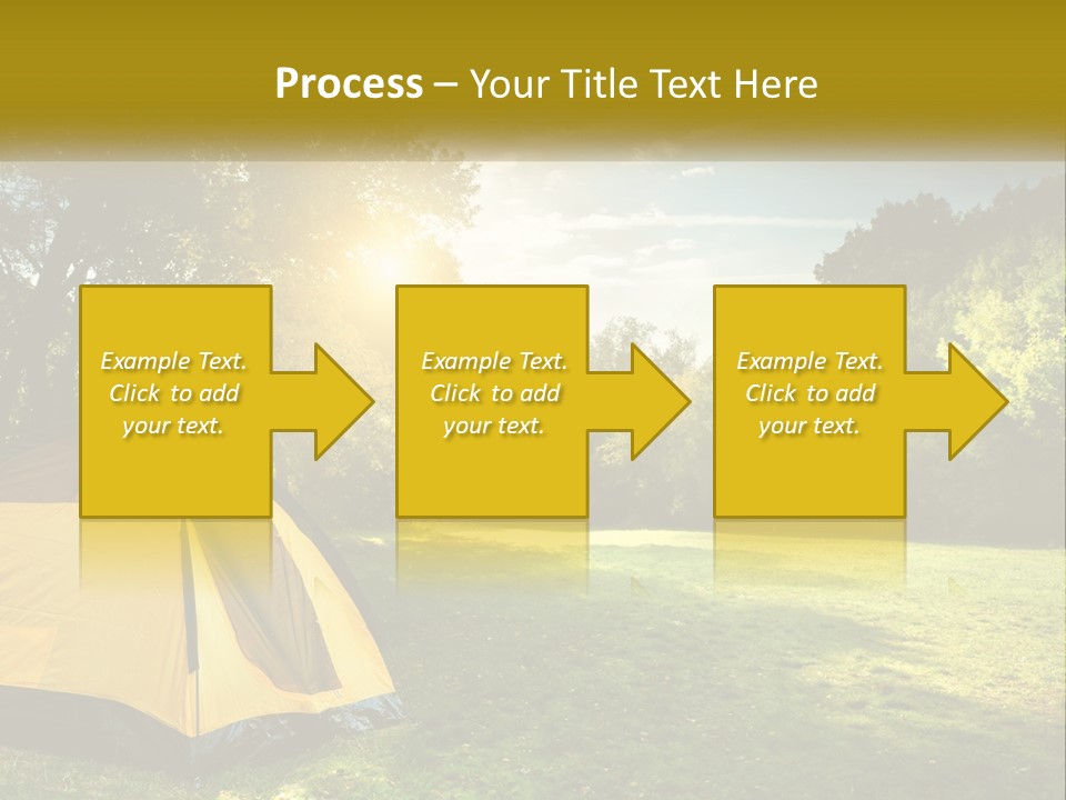 A Yellow Tent In The Middle Of A Field PowerPoint Template