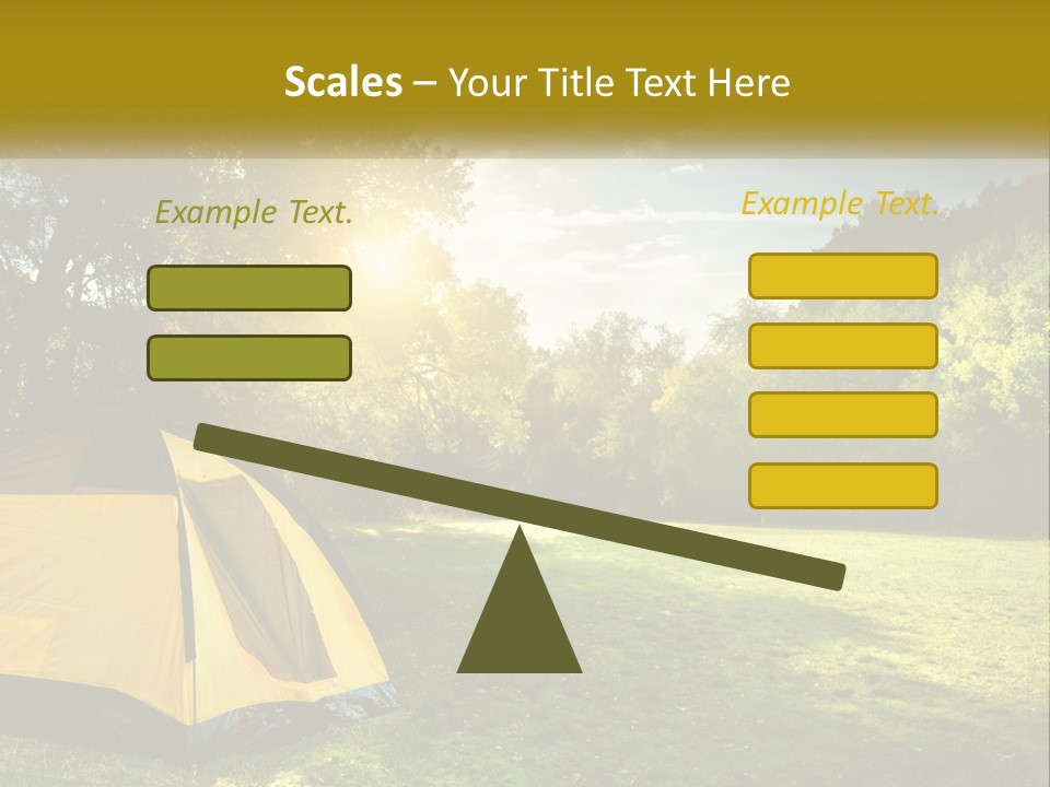 A Yellow Tent In The Middle Of A Field PowerPoint Template