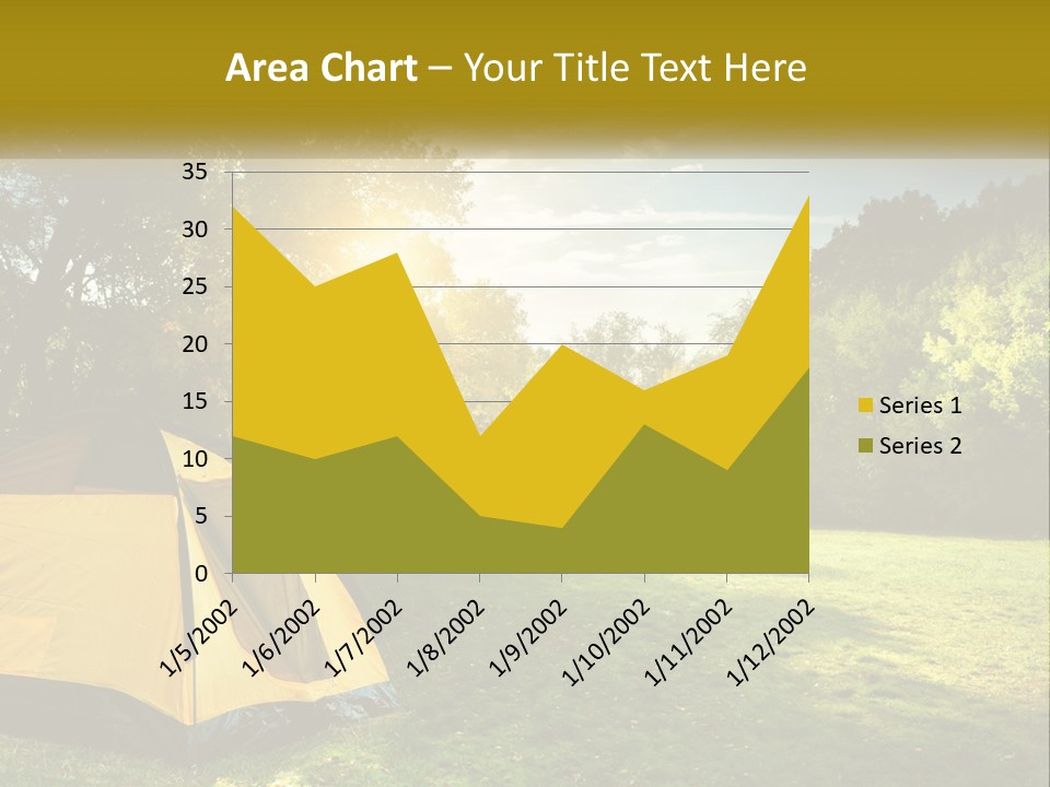 A Yellow Tent In The Middle Of A Field PowerPoint Template