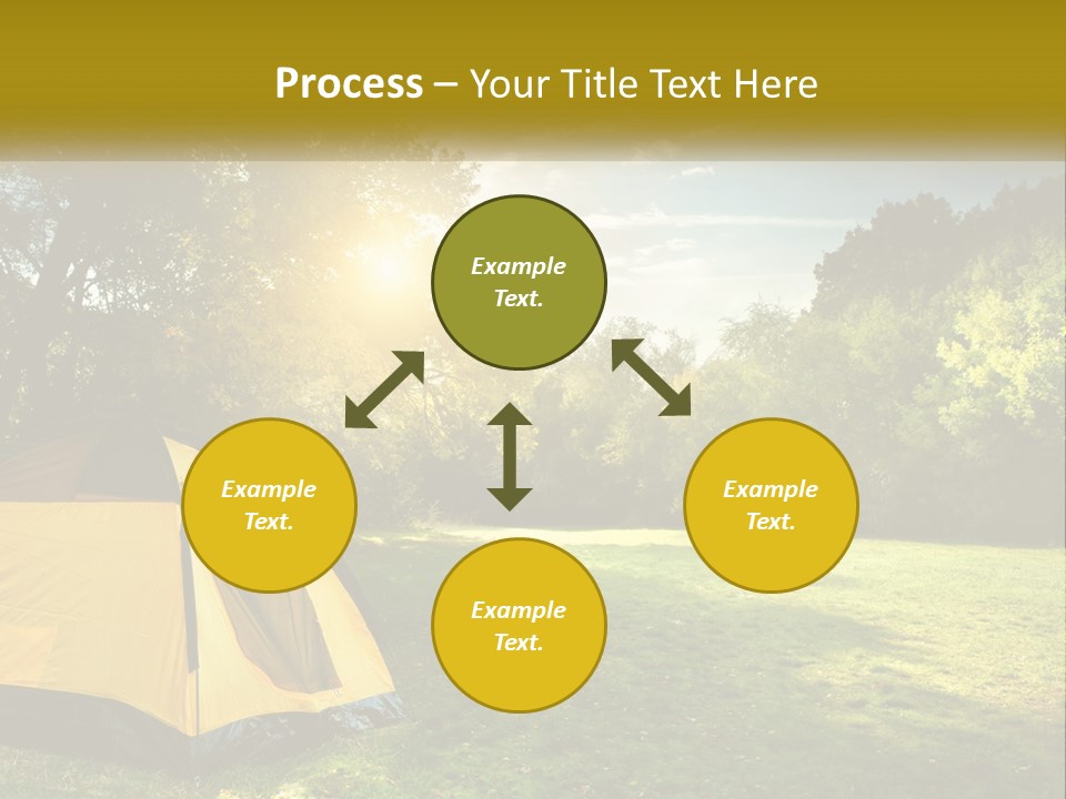 A Yellow Tent In The Middle Of A Field PowerPoint Template