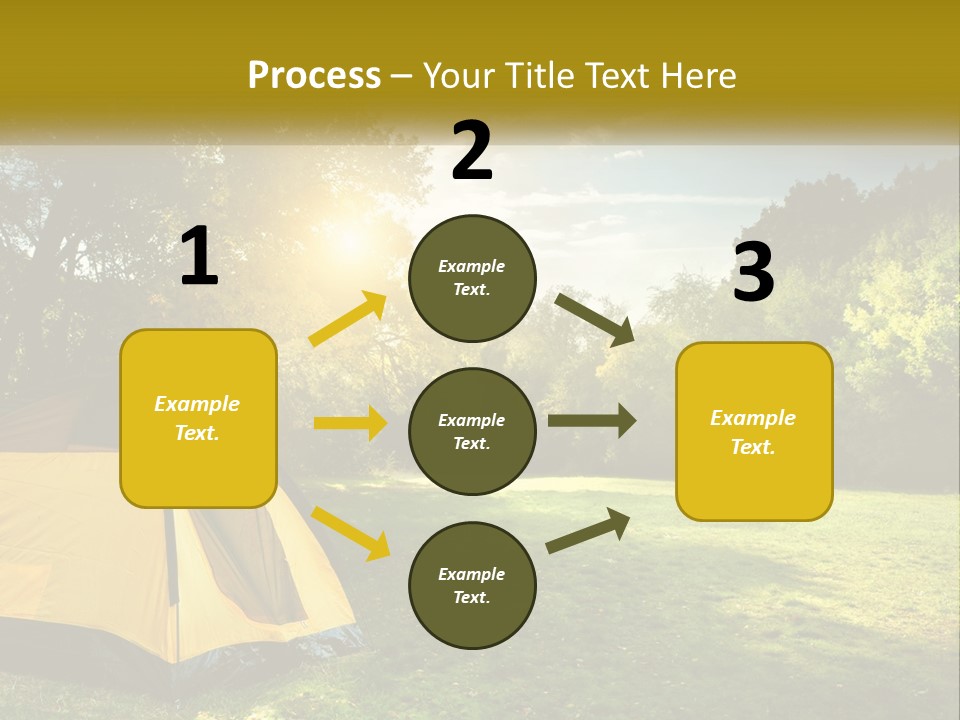A Yellow Tent In The Middle Of A Field PowerPoint Template