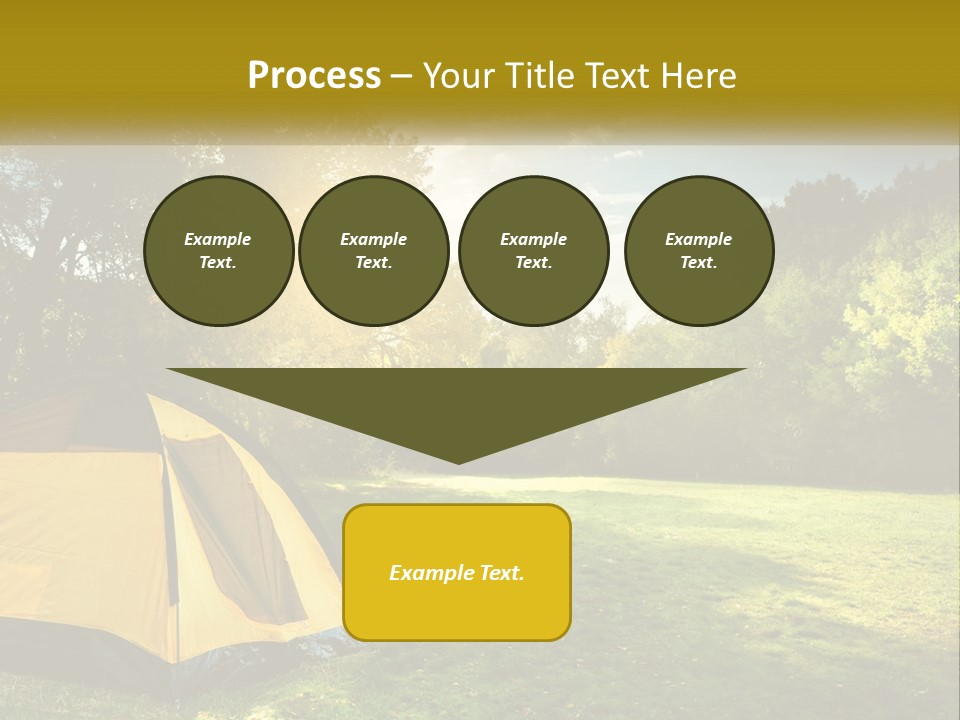 A Yellow Tent In The Middle Of A Field PowerPoint Template