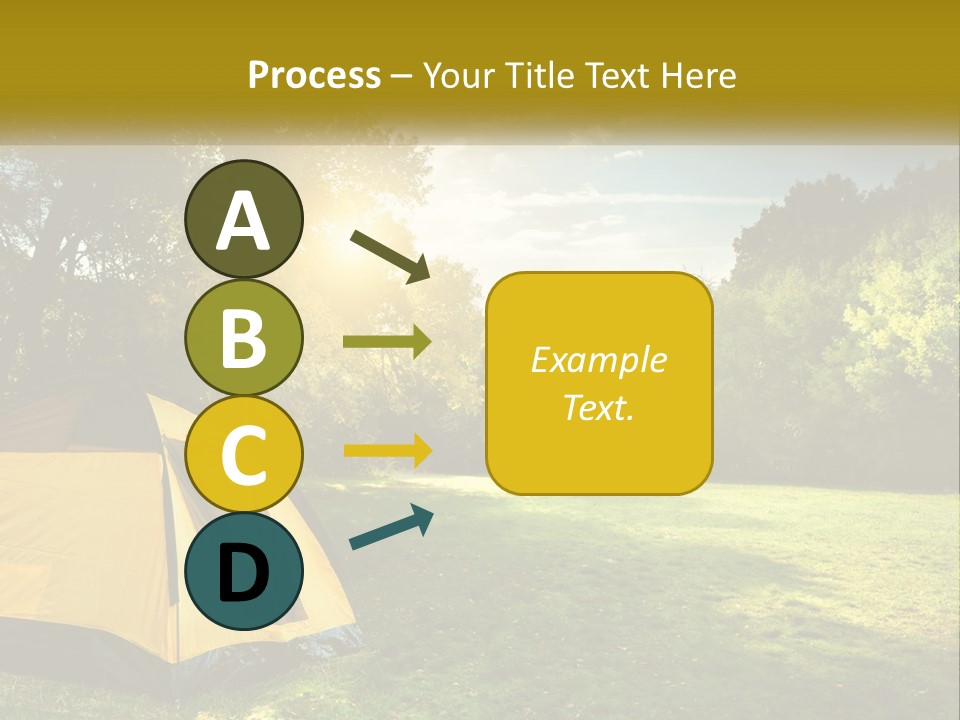 A Yellow Tent In The Middle Of A Field PowerPoint Template