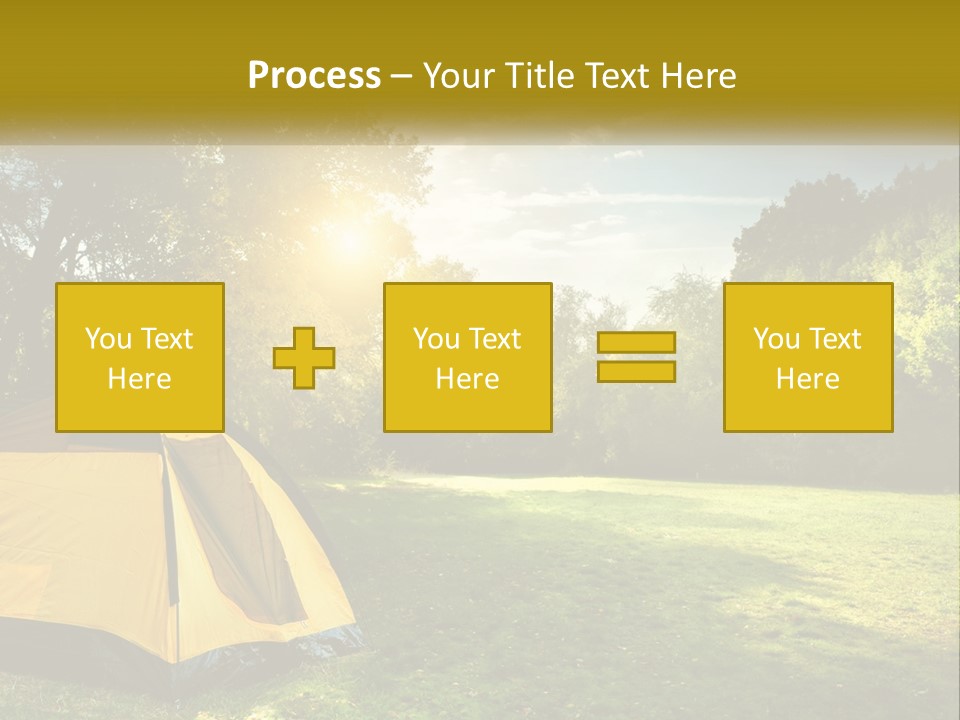 A Yellow Tent In The Middle Of A Field PowerPoint Template