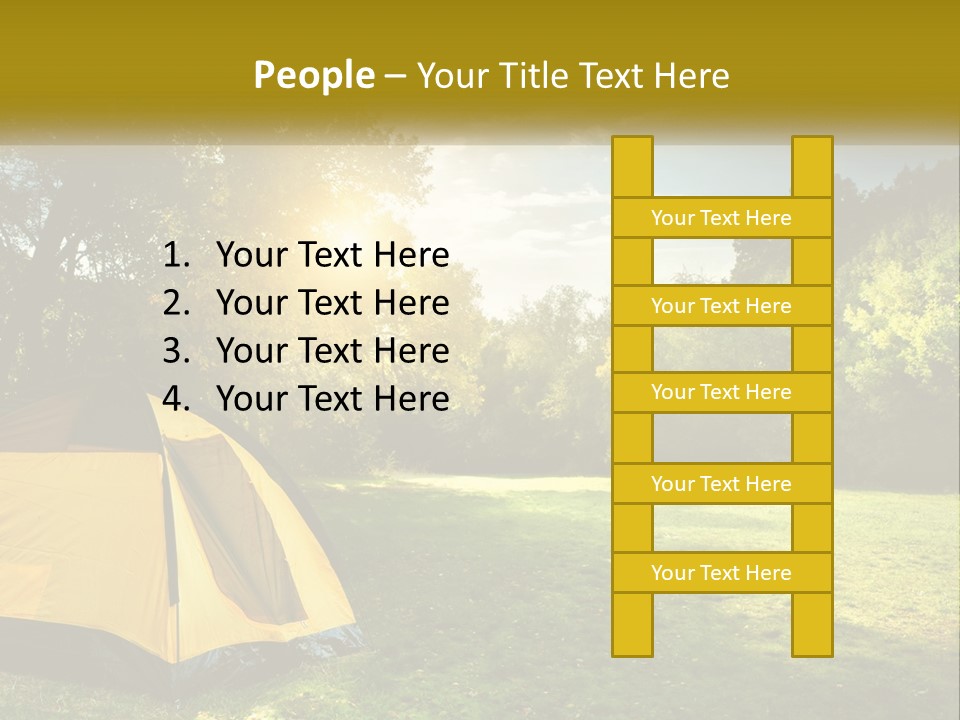 A Yellow Tent In The Middle Of A Field PowerPoint Template