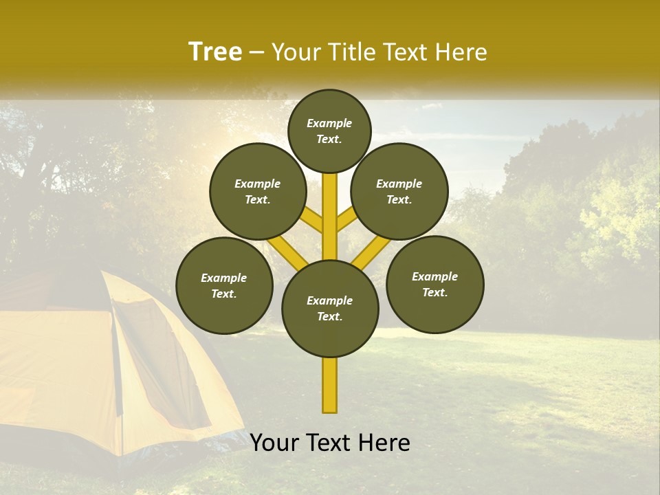 A Yellow Tent In The Middle Of A Field PowerPoint Template