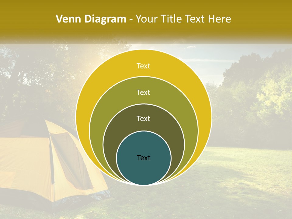 A Yellow Tent In The Middle Of A Field PowerPoint Template