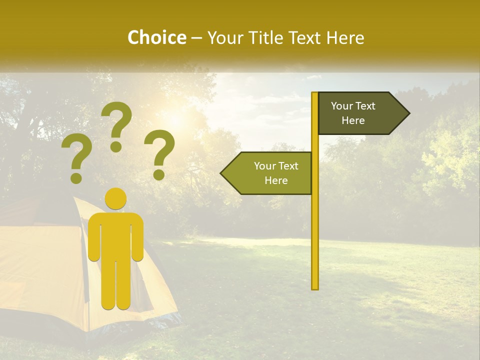 A Yellow Tent In The Middle Of A Field PowerPoint Template