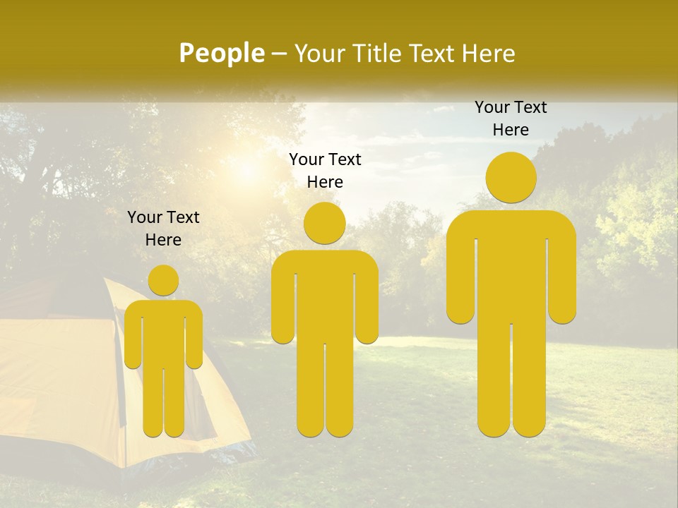 A Yellow Tent In The Middle Of A Field PowerPoint Template