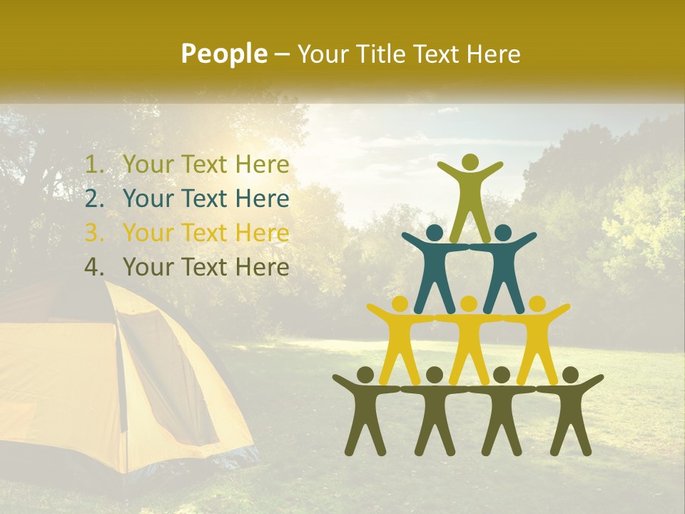A Yellow Tent In The Middle Of A Field PowerPoint Template