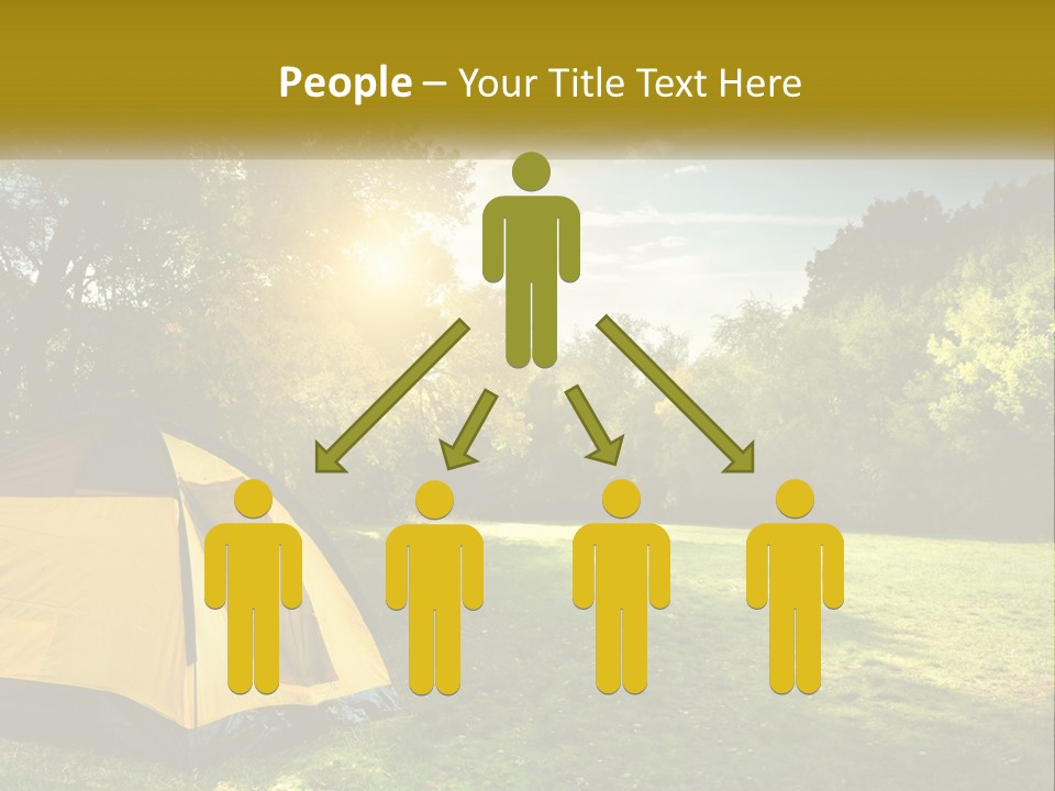 A Yellow Tent In The Middle Of A Field PowerPoint Template