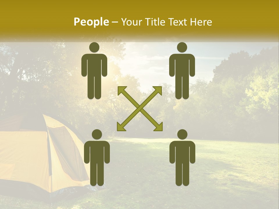 A Yellow Tent In The Middle Of A Field PowerPoint Template