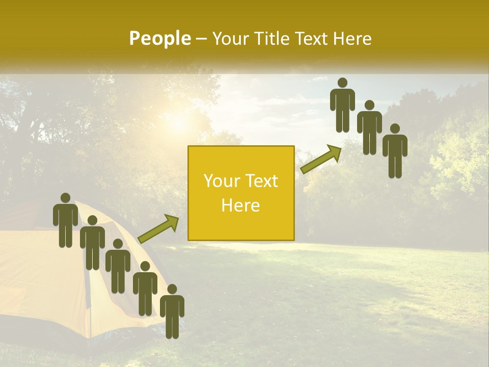 A Yellow Tent In The Middle Of A Field PowerPoint Template